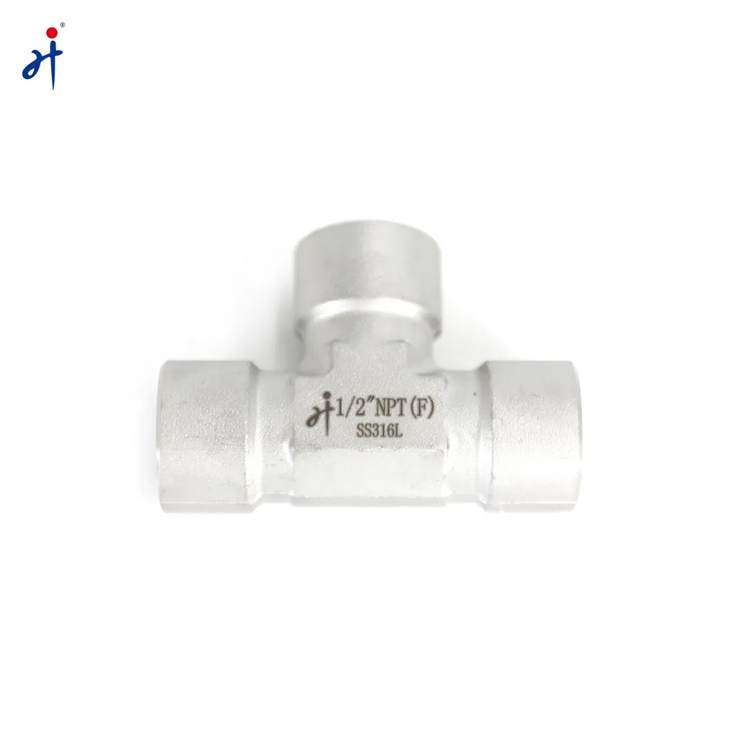 High Quality Forged Female Tee Fittings for Tube Connector Stainless Steel Press Compression Fitting for Pipe