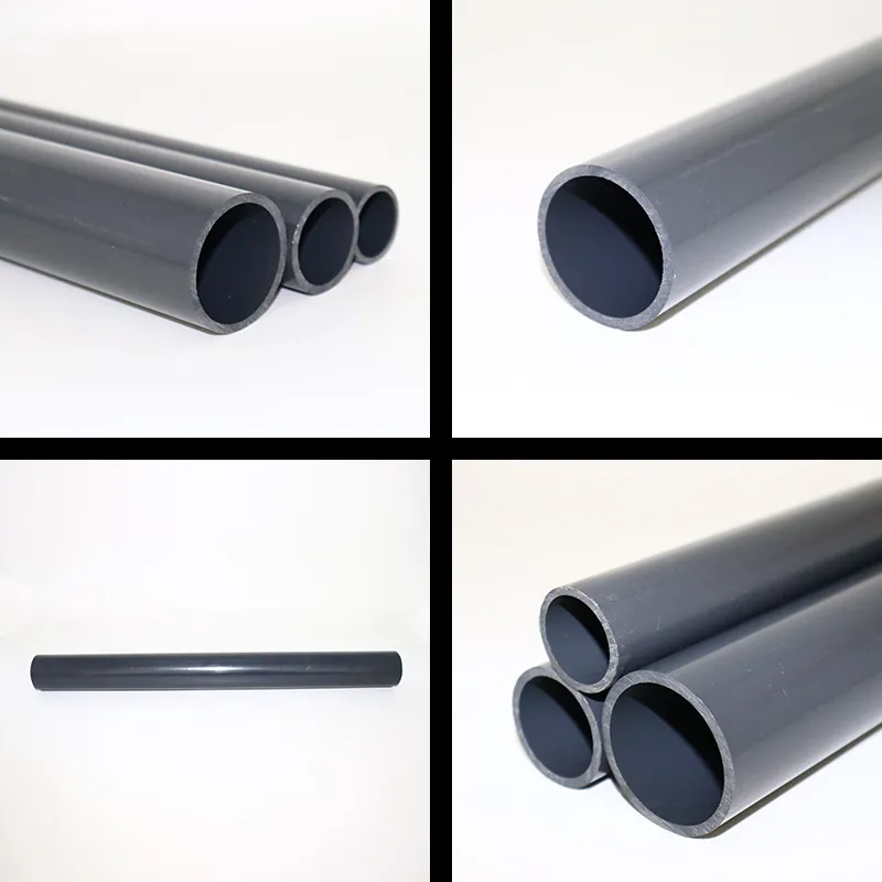 Industrial Pipes with PVC Material Sch80 Standard in Grey Color for Water Treatment