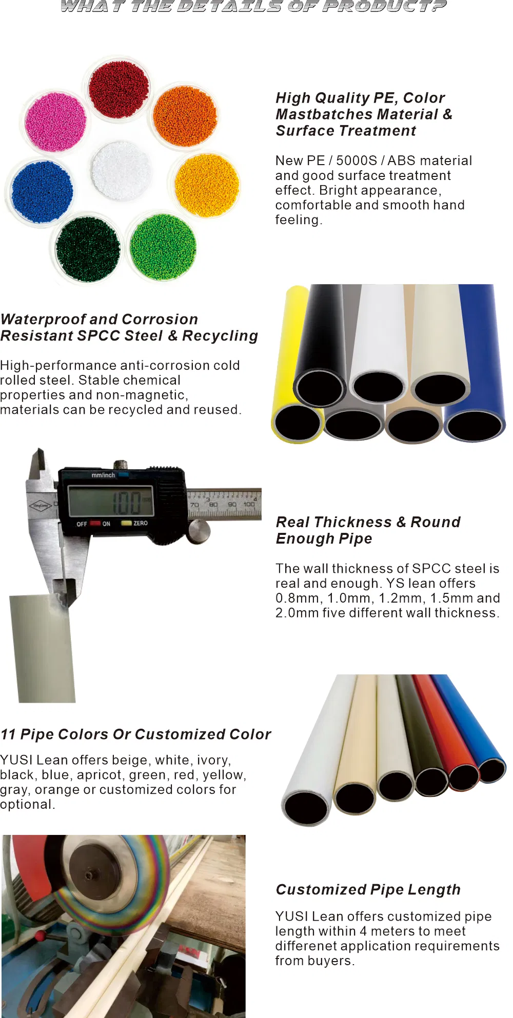 Factory Hardware Plastic Coated Pipe Flexipipe ABS Pve PE Coated Pipe for Storage Shelf Racking System