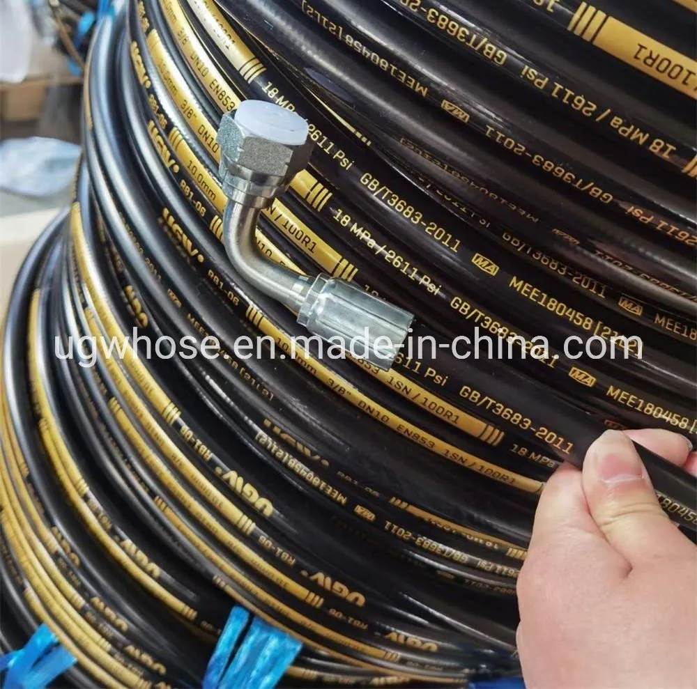 Ugw Hoses Industrial Hydraulic High Pressure Flexible Braided Suction Nylon Oil Air Rubber Hose Pipe
