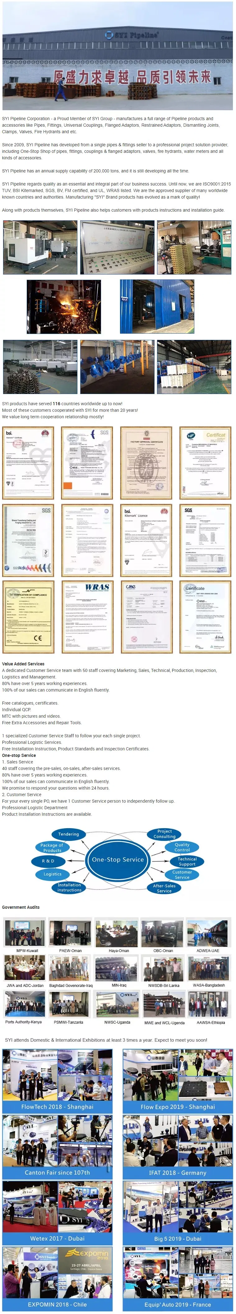 Factory Price Factory ISO2531 En545 En598 Di Elbow Tee Corss Fitting Ductile Iron Cast Iron Flanged Pipe Fittings