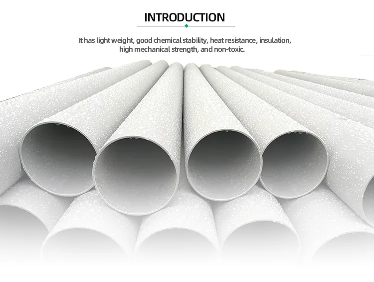 Round PVC/Polypropylene PP Pipe for Ventilation