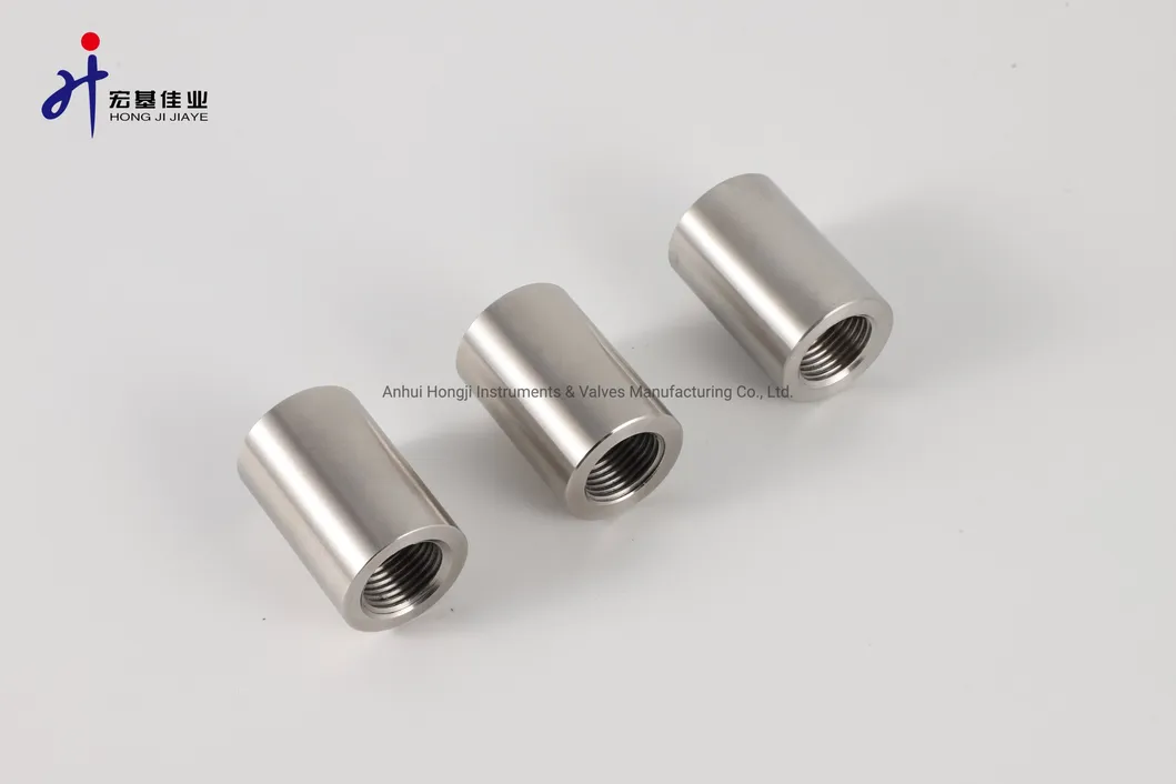 Stainless Steel Double End Female Thread Cylindrical Straight Pipe Fitting