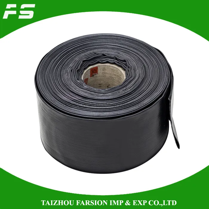 Black 1inch-12inch PVC Lay Flat Mine Water Delivery Supply Hose Pipe