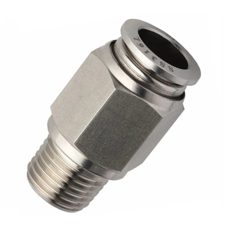 Pneumatic Male Straight Sspc4-01 Stainless Steel 316L AISI Inox Fittings