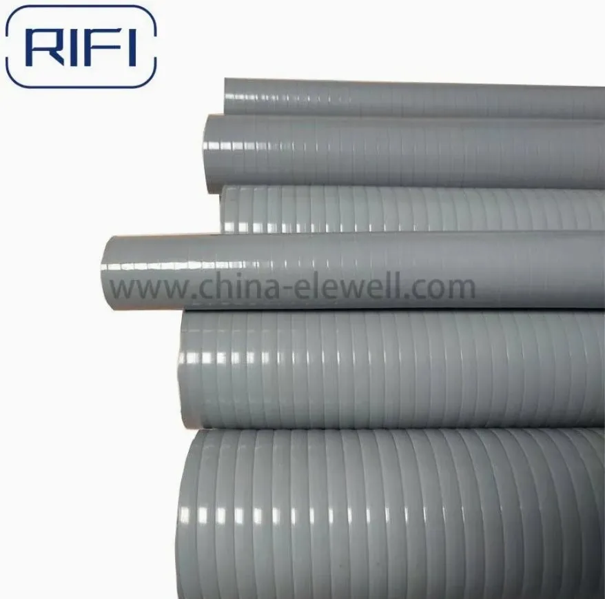 1/2 Inch Grey Non-Metallic PVC Liquid Tight Flexible Conduit Electrical Corrugated Pipe