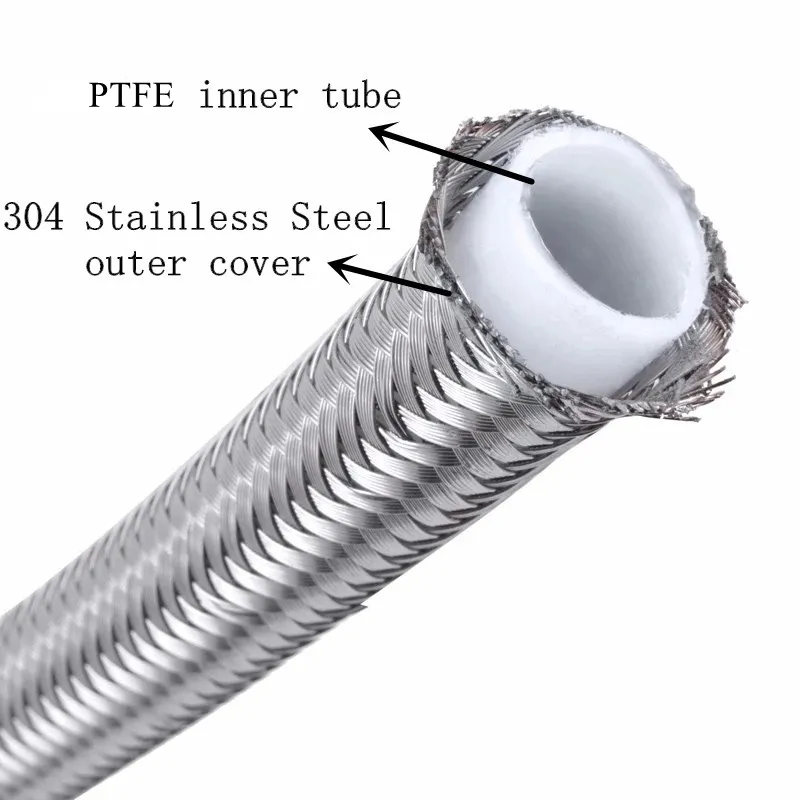 Stainless Steel Wire Braided PTFE Hydraulic Hose, Hydraulic PTFE Pipe