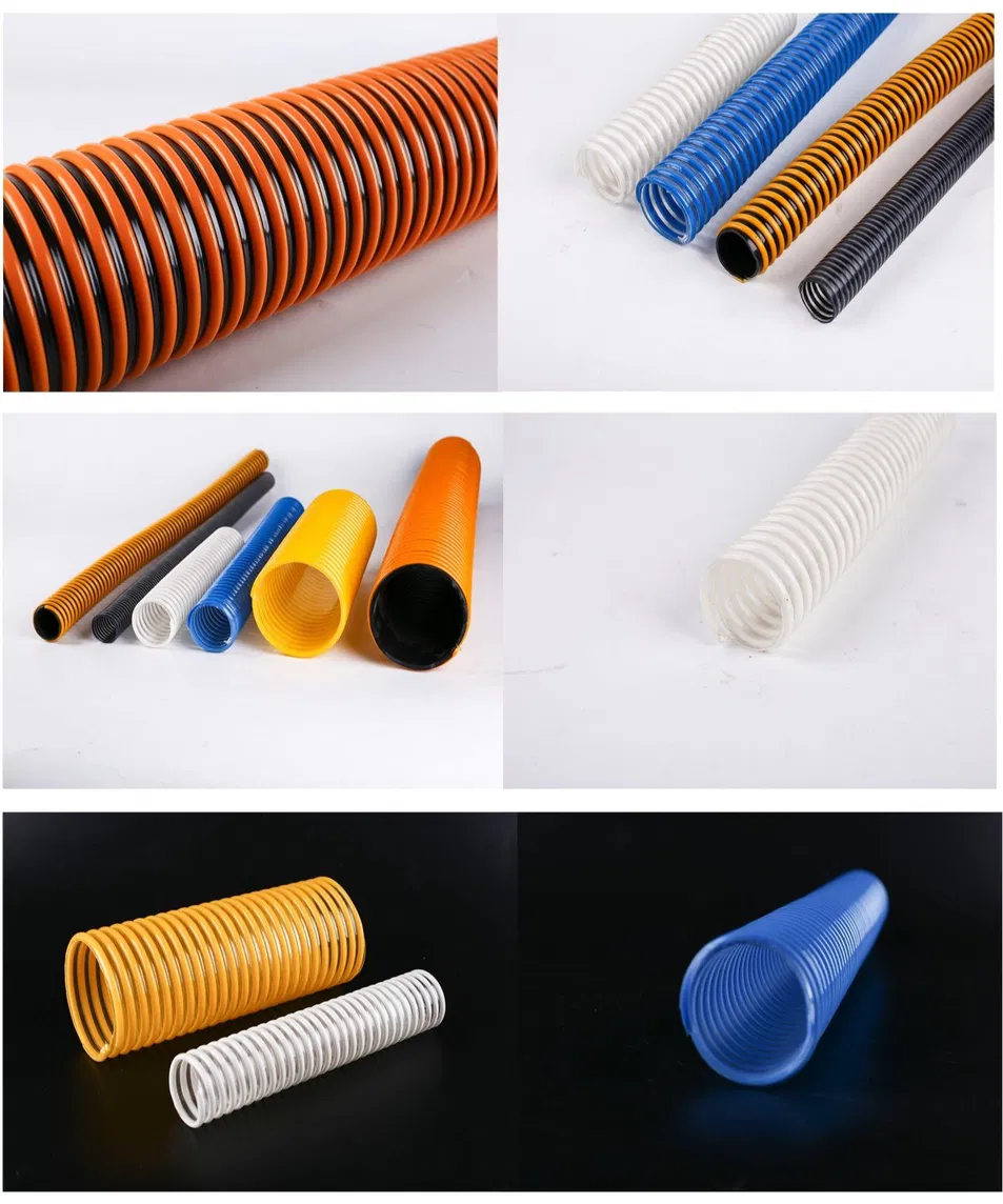 Color Thickened Screw Suction PVC Hose 2 "Heavy Duty Drain Pipe
