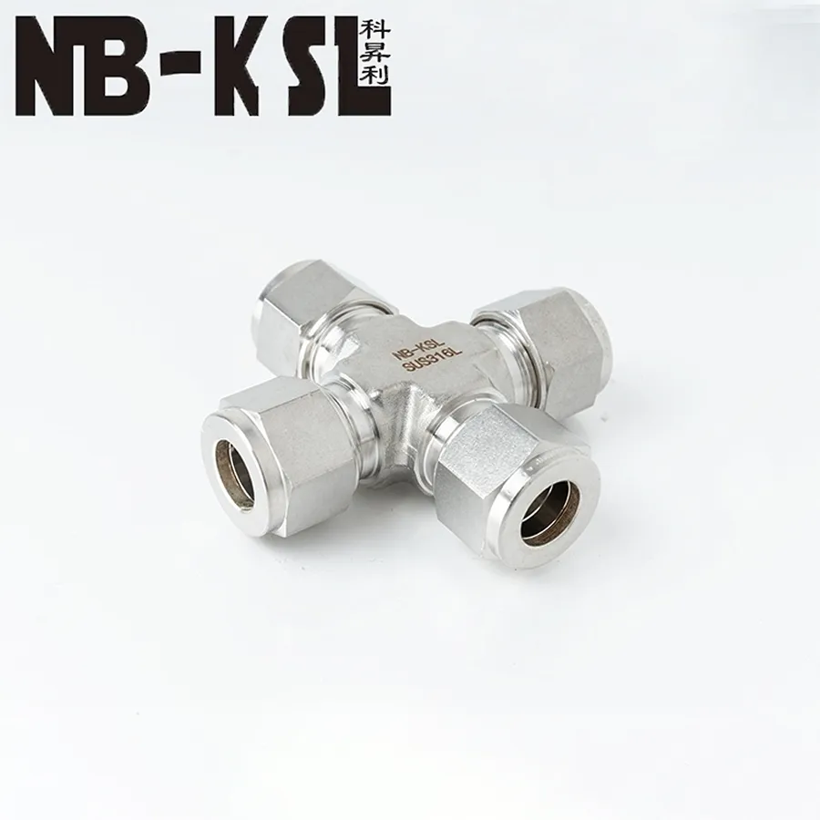Wholesale Customized 4 Ways Equal/Tee Stainless Steel Clamp Ferrule Union Cross Pipe Fittings