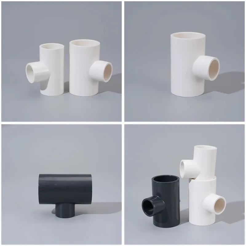 DIN Standard UPVC Plastic White/Grey Color Reducing Tee with ISO Certificate for Water Supply Systems
