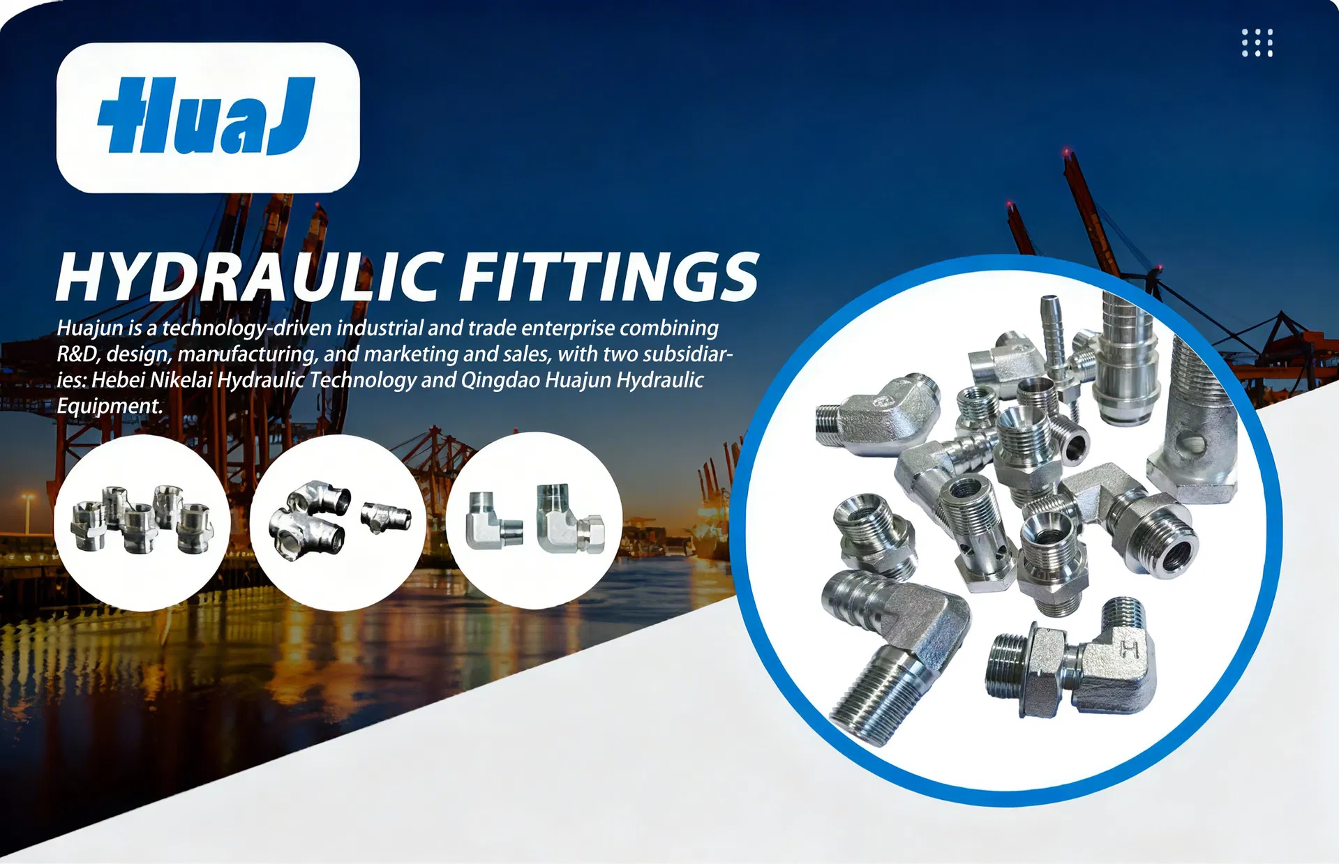 Factory 1/4" Orfs Hydraulic Hose Fitting, 3/8" I. D. Hose X 1/4" Orfs Male with Protection Cover Hydraulic Hose End Crimp Kit Fitting