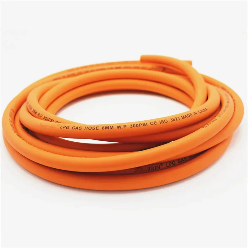 5/16" 8mm Orange PVC LPG Gas Flexible Soft Pipe 50meters Roll