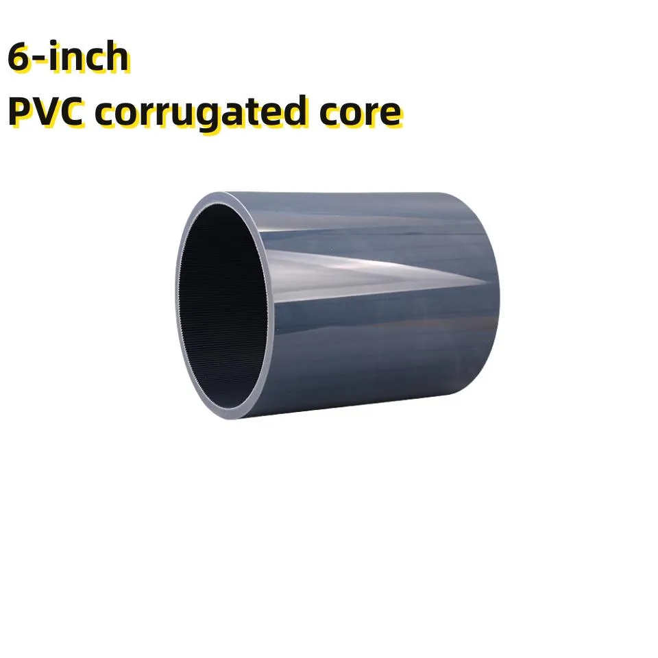 Custom-Made 6-Inch PVC Corrugated Pipe Core Industrial Anti-Skid Pipe Wear-Resistant Pipe