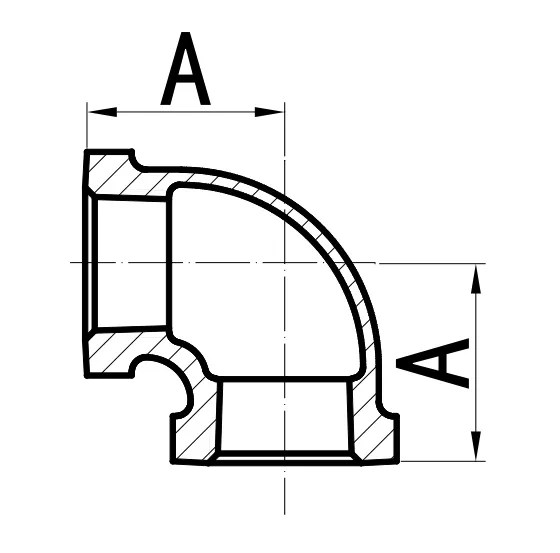 ISO49 Standard Hot-DIP Galvanized Threaded Mi Fittings for Water Mains