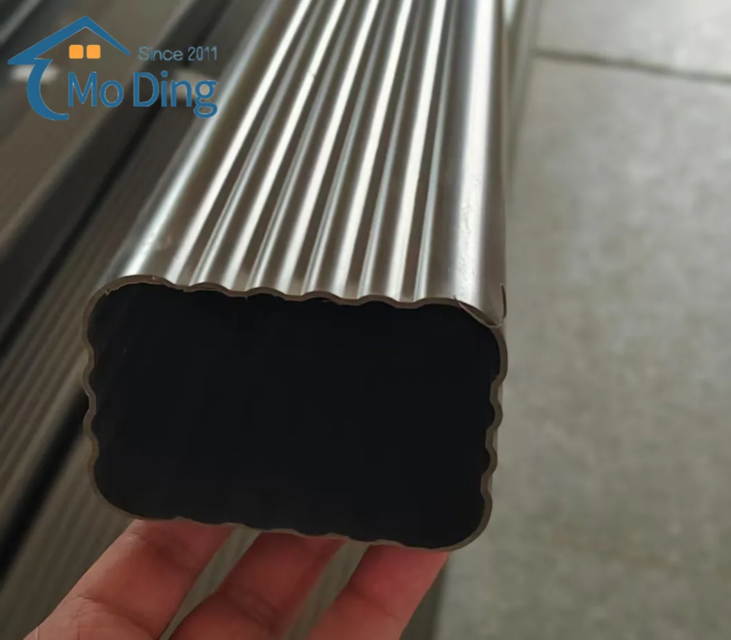 Mo Ding Premium PVC Gutter System Rainwater Pipe Vinyl Roof Drainage Tubes