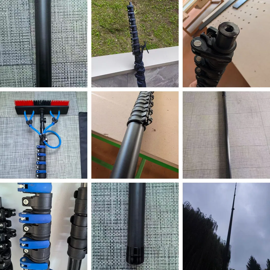 20FT Carbon Fiber Telescopic Tube High Strength Design for Camera Mast Systems