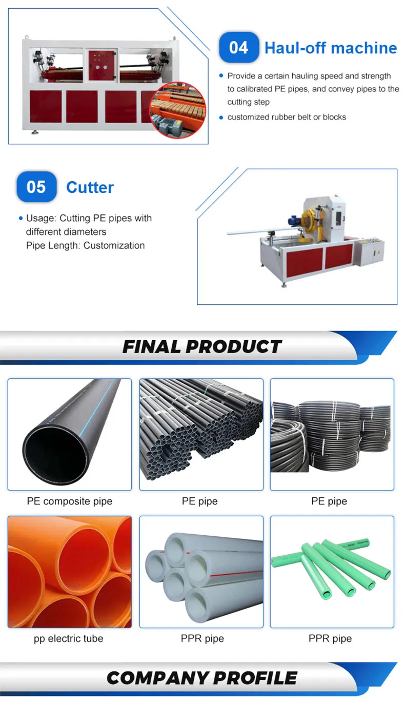 Hot Water PE Floor Heating Pipe for PE and PVC Pipe Laser Printer PPR PP PE Plastic Pipe Extrusion Machine