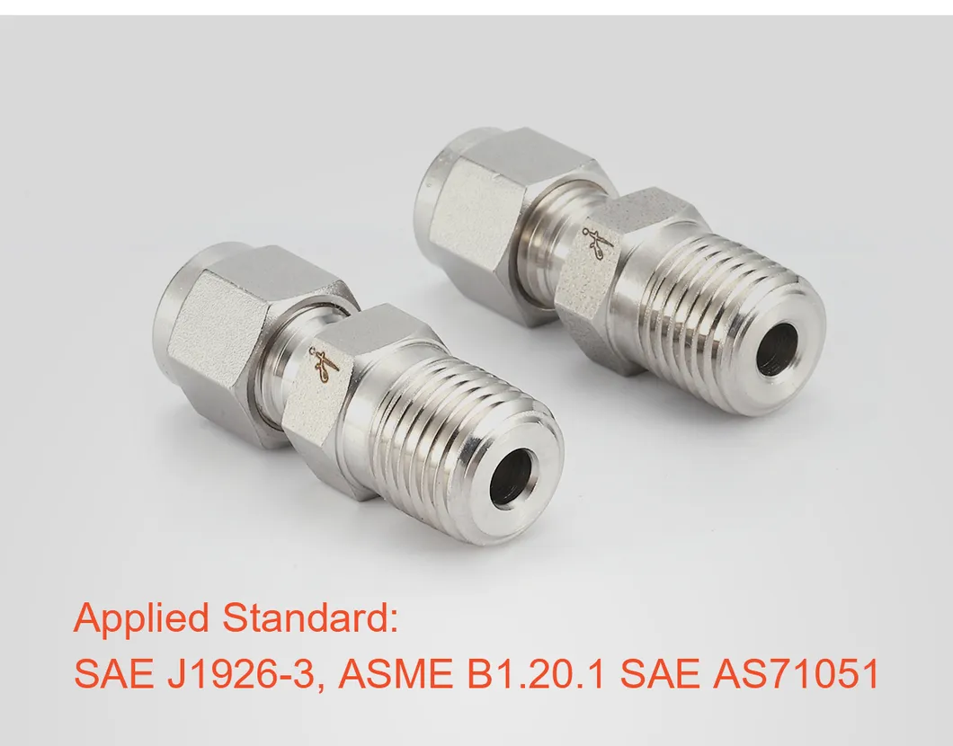 Swagelok Tye Tube Fitting Stainless Steel Compression Fittings 1/4 in. Od NPT Tube Male Connector