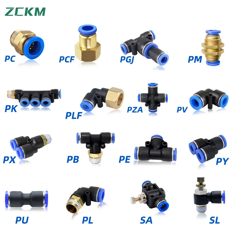 Air Hose Fitting Pneumatic Air Connectors Quick Connect Air Fittings Plastic Pneumatic Fittings Air