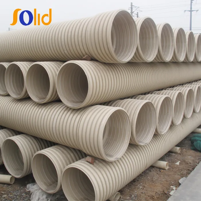 Large Diameter PVC Double Wall Corrugated Sewage Pipe