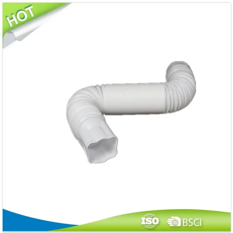 48" Black Flexible Downspout Extension PVC Pipe