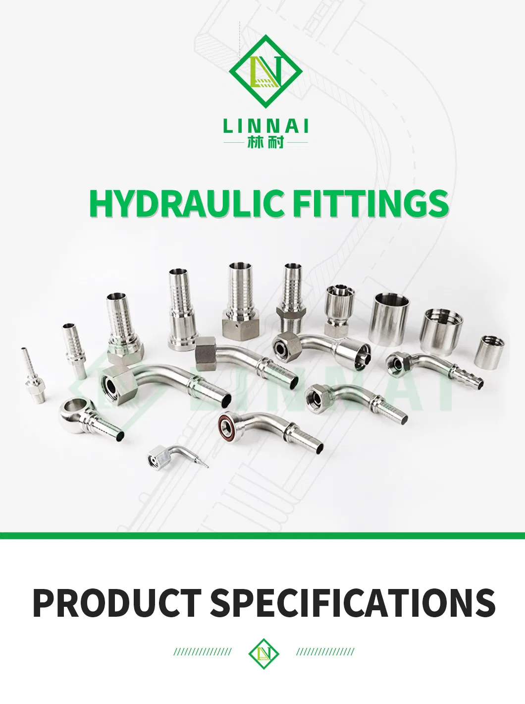 High-Pressure Hydraulic Hose Fittings with American Flat Mouth Sealing