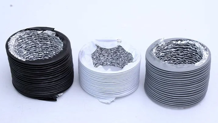 High Temperature PVC Aluminum Foil Flexible Duct Pipe for Ventilation System