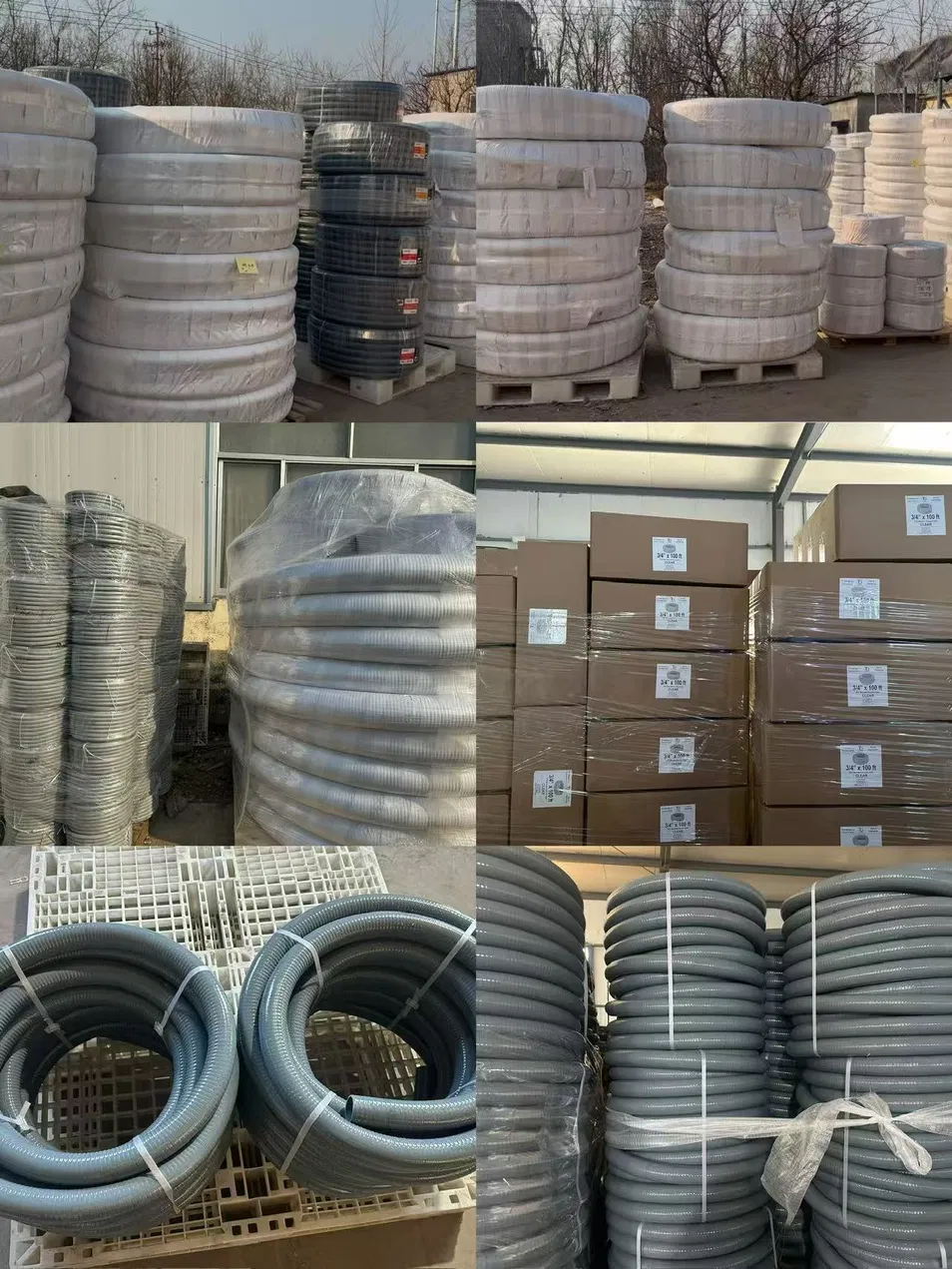 Color Thickened Screw Suction PVC Hose 2 "Heavy Duty Drain Pipe