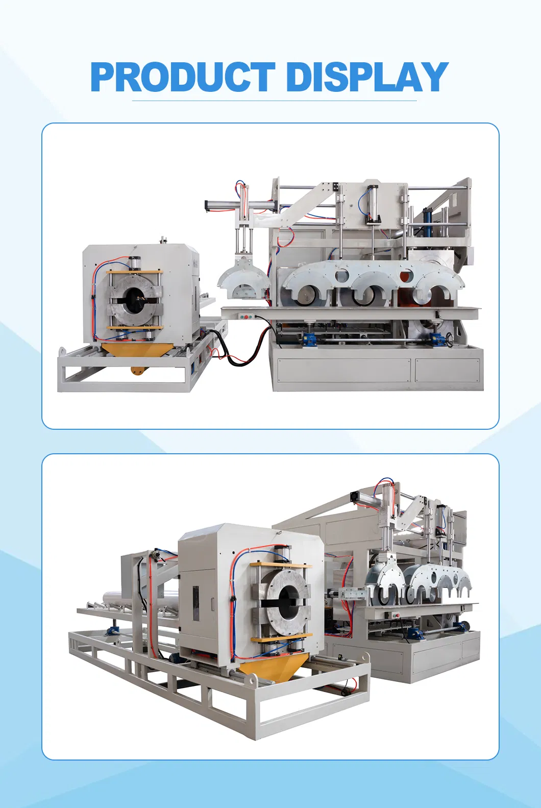 Sino-Tech Automatic Double Oven Water&amp; Electric Plastic PVC Pipe Making Socketing Belling with Automatic Cutting System
