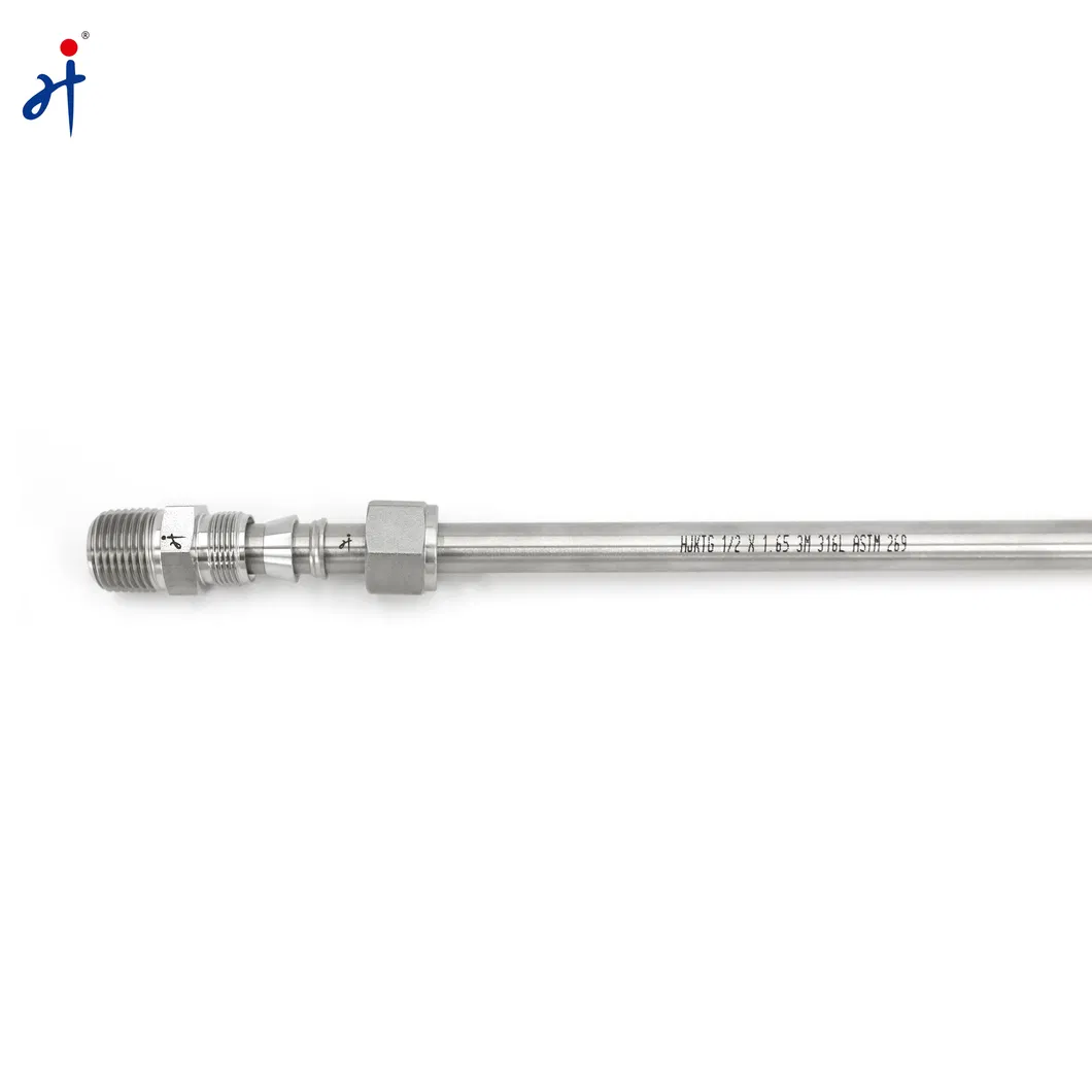 NPT/Bsp Male Connector Tube Fitting Stainless Steel Double Ferrule Compression Straight Connector