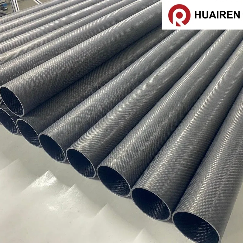 Lightweight Twill Matt Carbon Fiber Tube Round Carbon Fiber Pipe Customized 10mm-50mm