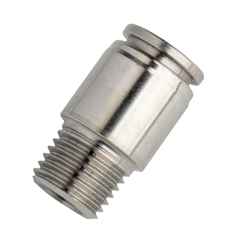Good Quality Pneumatic Parts Stainless Steel Male Straight Threaded Air Tube Pneumatic Fittings