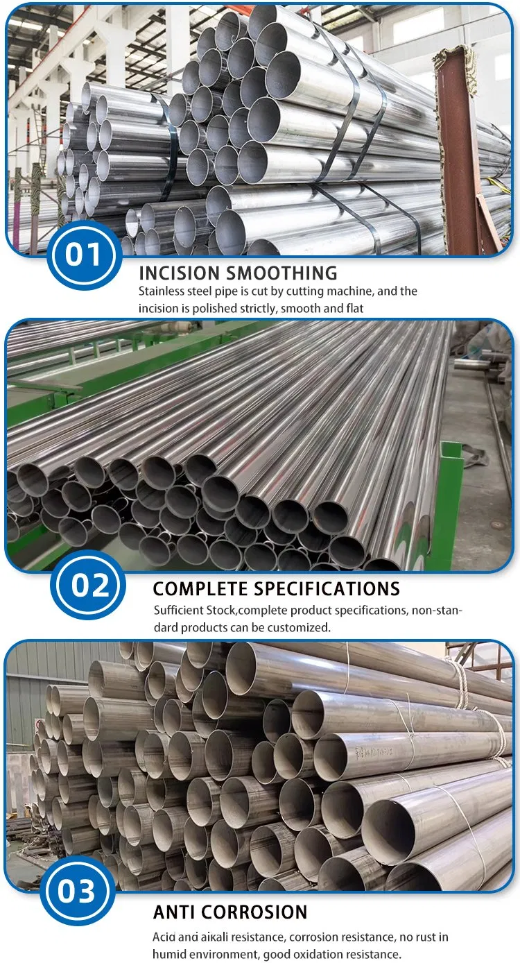 2b, Ba No. 1 No. 2 No. 3 No. 4, 8K Hl PVC 304 Stainless Steel Pipe