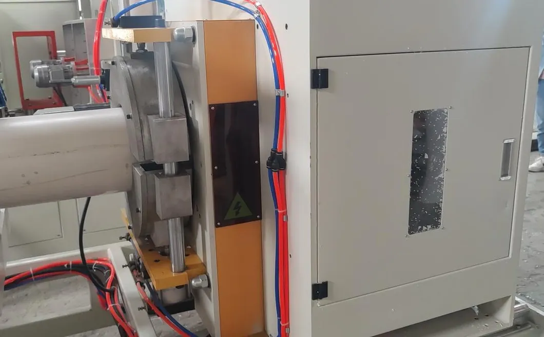 Sino-Tech Automatic Double Oven Water&amp; Electric Plastic PVC Pipe Making Socketing Belling with Automatic Cutting System