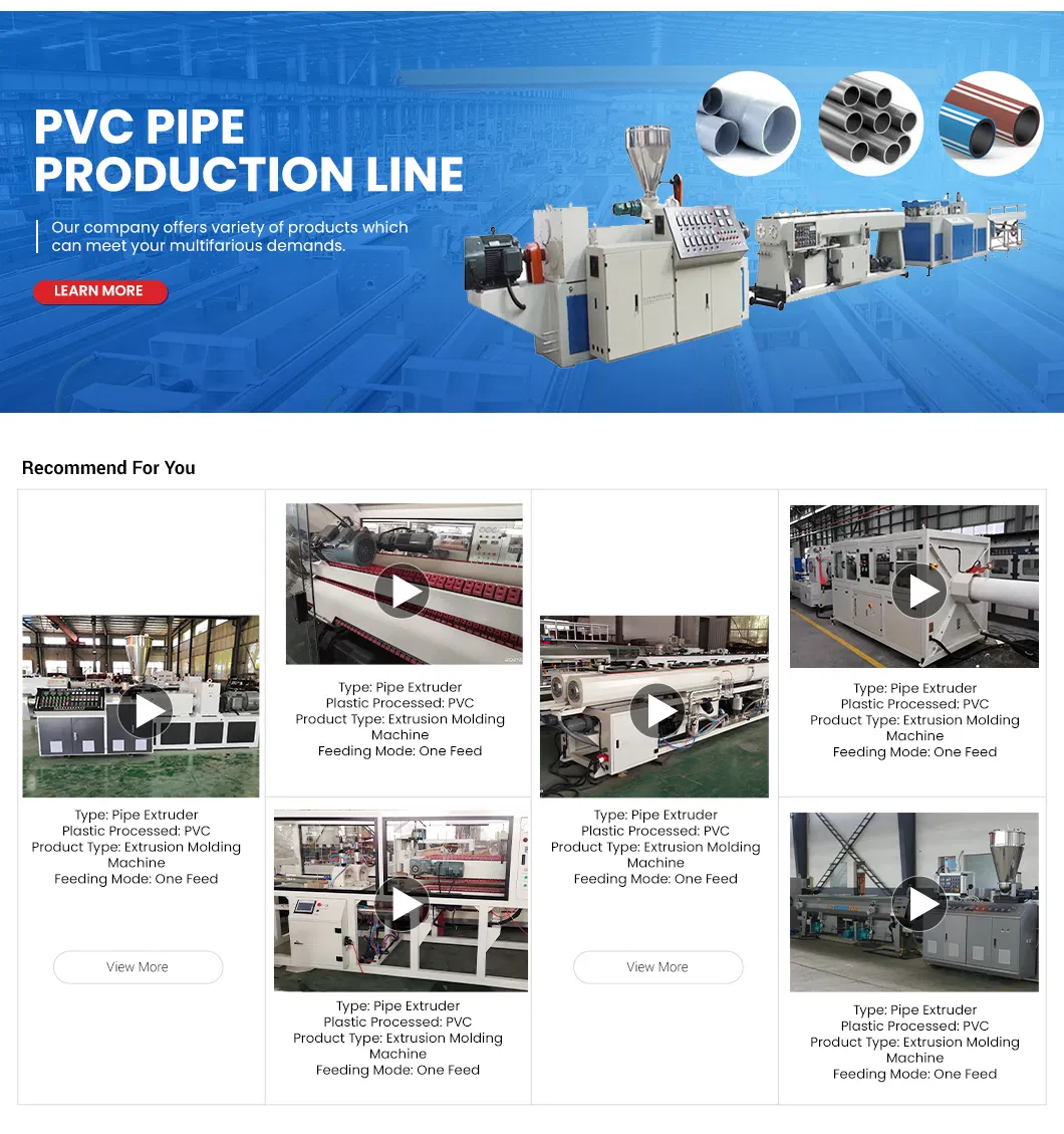 Meetyou Machinery PVC Sheet Extrusion Machine Wholesale PVC PE-Rt Extrusion Production Line Suppliers China Production Line Manufacture HDPE Pipe