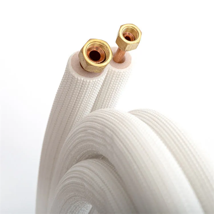 White Black PE Air Conditioner Tube Copper Pipe Insulation Refrigerant PVC Insulated Copper Pair Coi