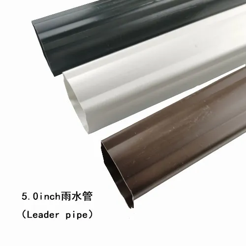 PVC Building Material Rain Gutter System 5.0 Inch PVC Pipe