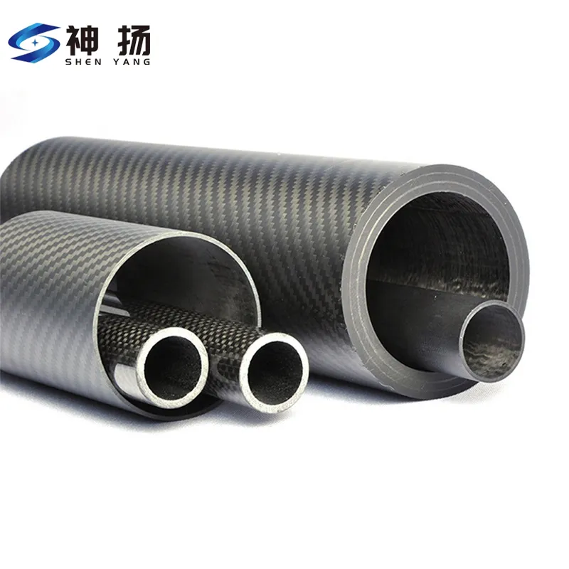 China Factory Direct Sales 100% Pure Carbon CNC Machined Perforated High-Strength Twill Weave Glossy Matte Carbon Fiber Tube