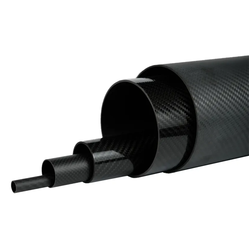 3K Plain 24mm Stabilization Resin Carbon Fiber Tube for Pressure Vessel/Medical