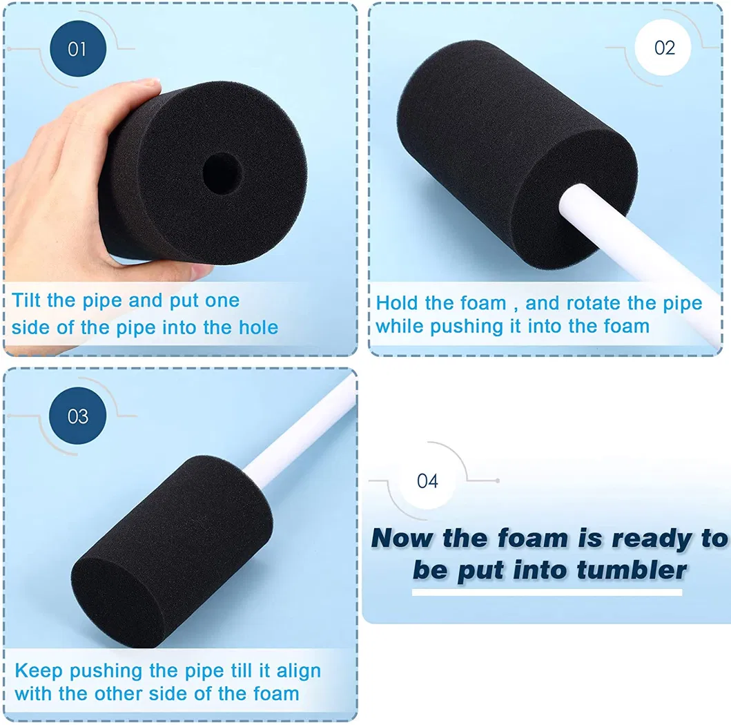 Cup Turner Foam Tumbler Inserts for 1/2 Inch PVC Pipe Tumbler Inserts Accessories Fit 10 Oz to 40 Oz All Tumblers