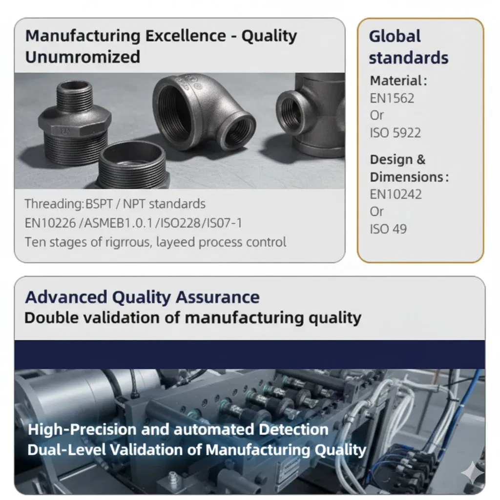 Lonstar Gi Screw Pipe Fittings Industrial Tee Corner Threaded Extension Clamps Galvanized Pipe Plumb