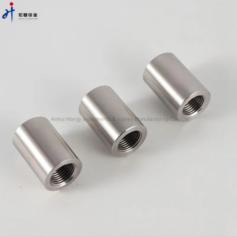 Stainless Steel Double End Female Thread Cylindrical Straight Pipe Fitting
