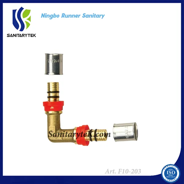 Equal Elbow Brass Press Fitting for Multilayer Pipes (F10-203)