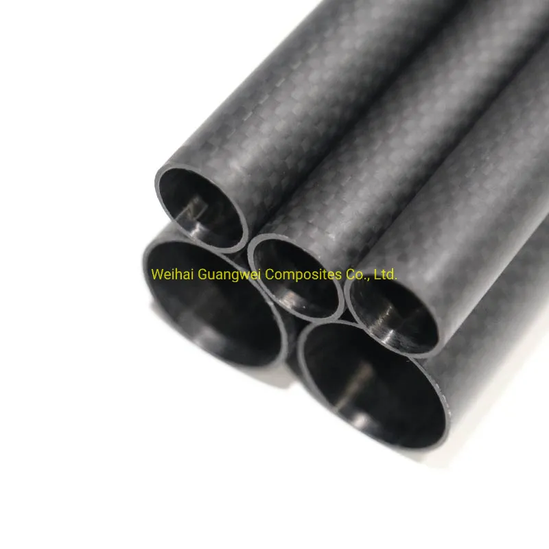 3K Plain 24mm Stabilization Resin Carbon Fiber Tube for Pressure Vessel/Medical