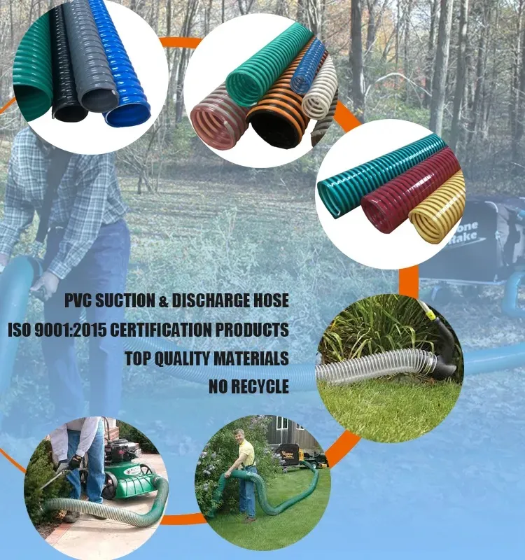 Flexible Plastic Reinforced Screw Pump PVC Spiral Suction Sewage Pipe