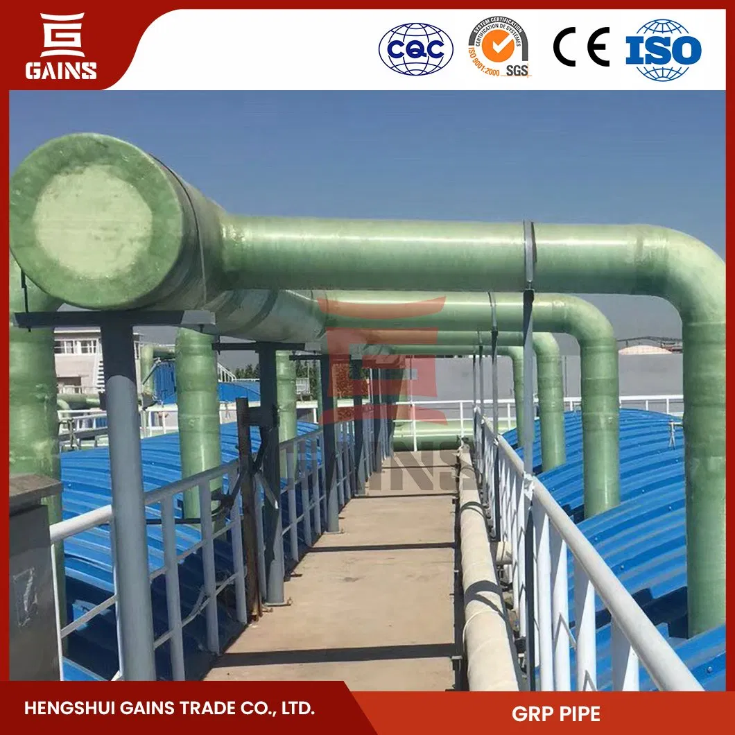 Gains GRP Pipe 450 mm Price Wholesaler PVC FRP Sewerage Pipe China FRP Chemical Pipe