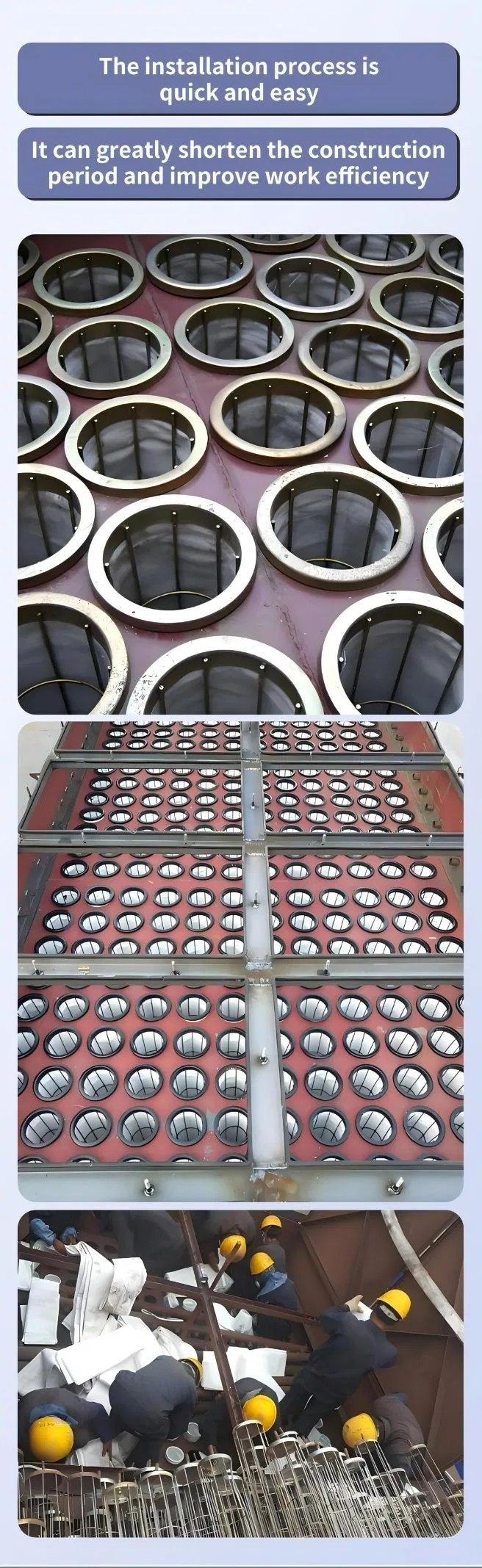 Industry Silicone Coated Carbon Steel Filter Bag Cage with Venturi Tube