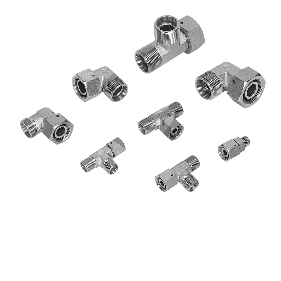 6c 24 Deg Hydraulic Fittings Male Metric Thread with 8c Bulkhead Nuts