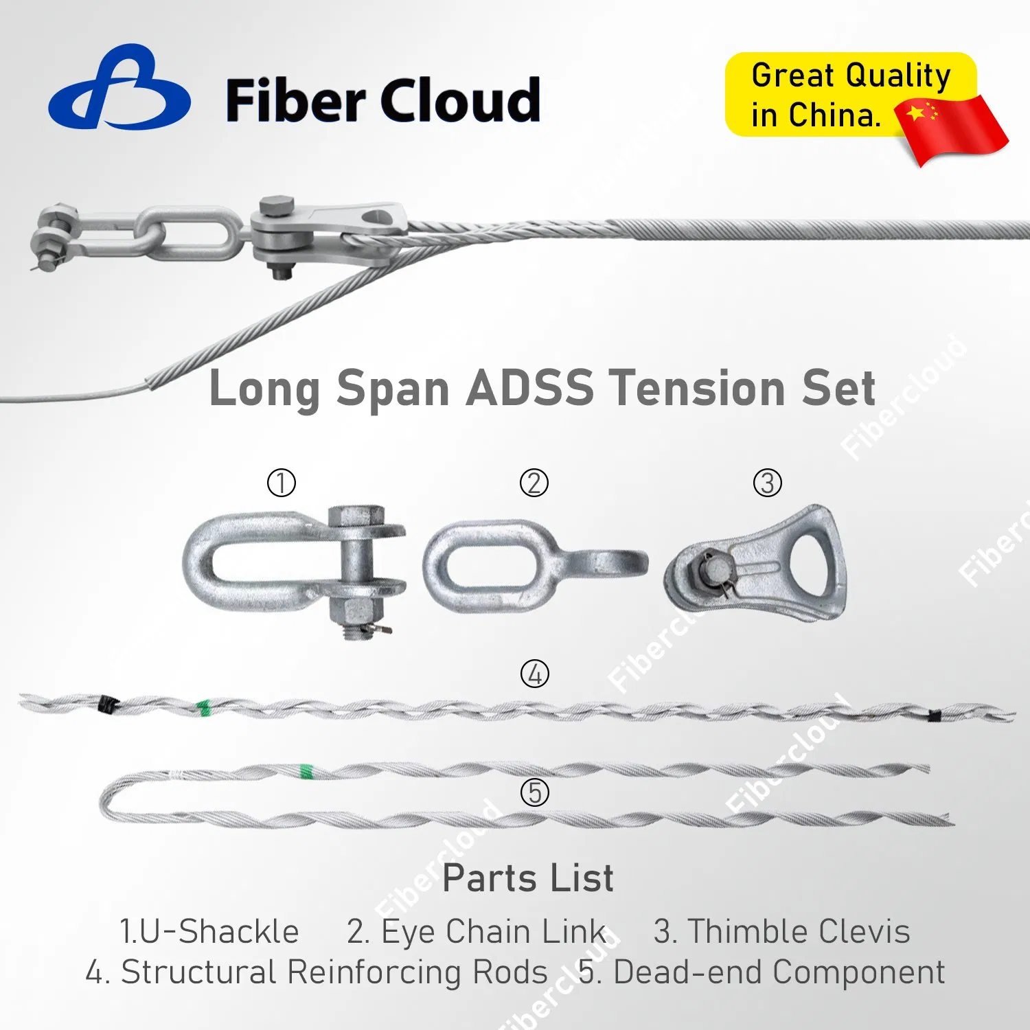 Optical Cable Accessories Long Span Pre Tension Set Clamp Opgw ADSS Fitting