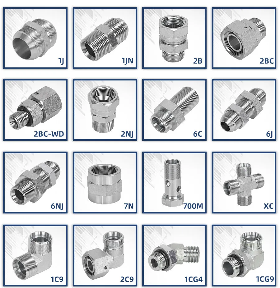 CNC Produce Bsp Male Hydraulic Straight Fittings 1b